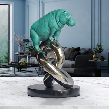 Eternity Hippo (Bronze Sculpture)