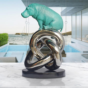 Eternity Hippo (Bronze Sculpture)