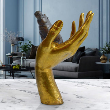 A Hippo in the Hand (Bronze Sculpture, Small)
