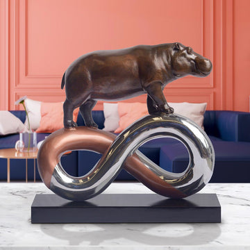 Hippo to Infinity and Beyond (Bronze Sculpture)