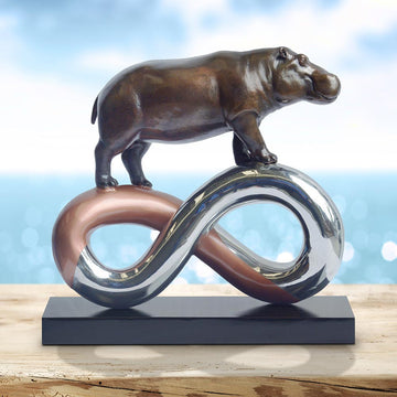 Hippo to Infinity and Beyond (Bronze Sculpture)