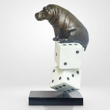 Luck of the Hippo (Bronze Sculpture)