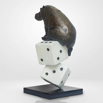 Luck of the Hippo (Bronze Sculpture)