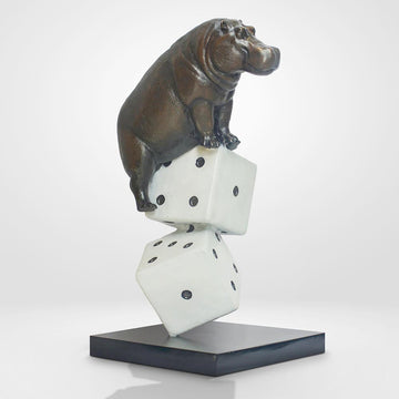 Luck of the Hippo (Bronze Sculpture)