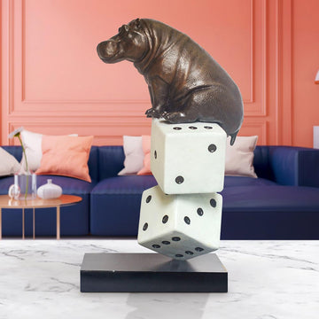Luck of the Hippo (Bronze Sculpture)
