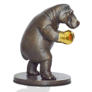 Hippo Warrior (Bronze Sculpture, Small)