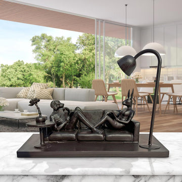 A Quiet One at Home (Bronze Sculpture)