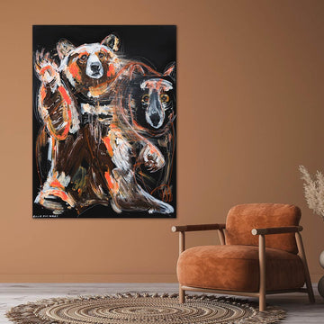 Honey, the Facing Himalayan Brown Bear (Original Painting)