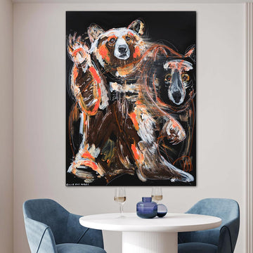 Honey, the Facing Himalayan Brown Bear (Original Painting)