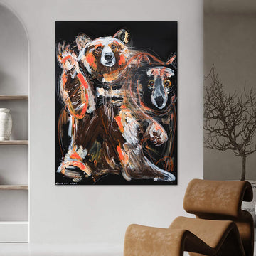 Honey, the Facing Himalayan Brown Bear (Original Painting)