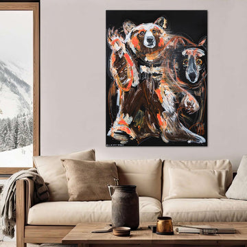 Honey, the Facing Himalayan Brown Bear (Original Painting)