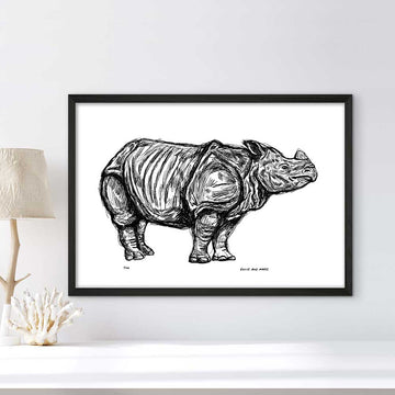 Javan Rhino Forever (Giclee Canvas Print)