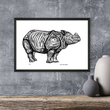 Javan Rhino Forever (Giclee Canvas Print)