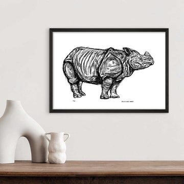Javan Rhino Forever (Giclee Canvas Print)