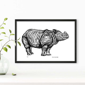Javan Rhino Forever (Giclee Canvas Print)