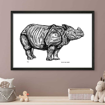 Javan Rhino Forever (Giclee Canvas Print)