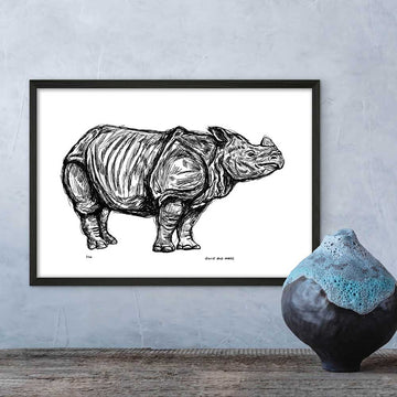 Javan Rhino Forever (Giclee Canvas Print)