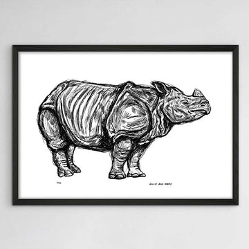 Javan Rhino Forever (Giclee Canvas Print)