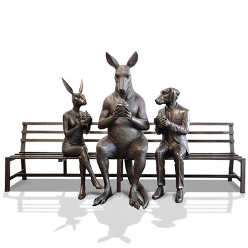 The Kangaroo Bench of Friendship (Bronze Sculpture)