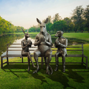 The Kangaroo Bench of Friendship (Bronze Sculpture)