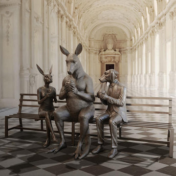 The Kangaroo Bench of Friendship (Bronze Sculpture)