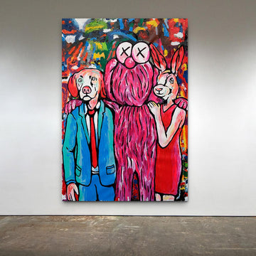 They admired Kaws (Original Painting)