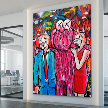 They admired Kaws (Original Painting)