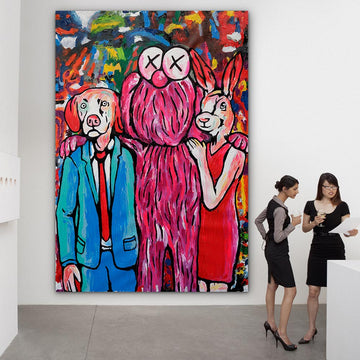 They admired Kaws (Original Painting)