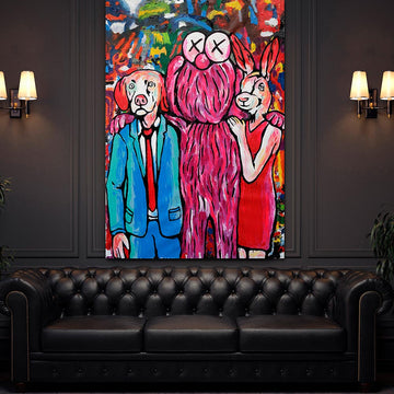 They admired Kaws (Original Painting)