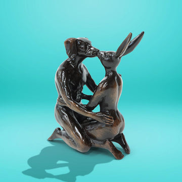 The Kiss That Stopped Time (Bronze Sculpture, Pocket Size)