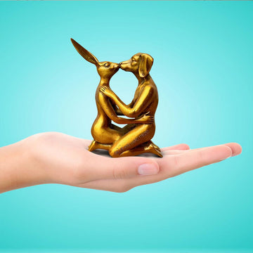 The Kiss That Stopped Time (Bronze Sculpture, Pocket Size)