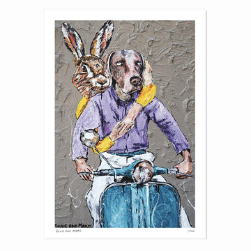 She Would Kiss Him When He Least Expected It and Not Always at the Appropriate Time (Print)