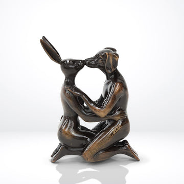The Kiss That Stopped Time (Bronze Sculpture, Pocket Size)