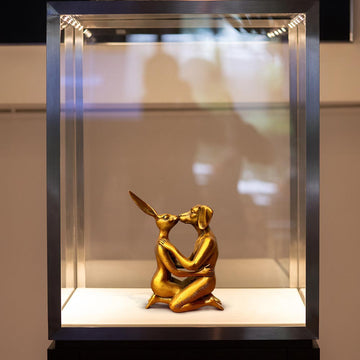 The Kiss That Stopped Time (Bronze Sculpture, Pocket Size)