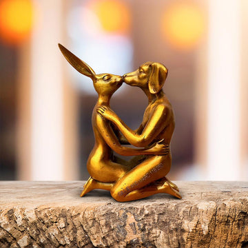 The Kiss That Stopped Time (Bronze Sculpture, Pocket Size)