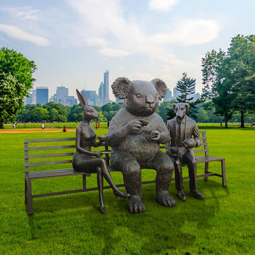 The Koala Bear Bench of Friendship (Bronze Sculpture)