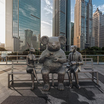 The Koala Bear Bench of Friendship (Bronze Sculpture)