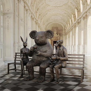 The Koala Bear Bench of Friendship (Bronze Sculpture)