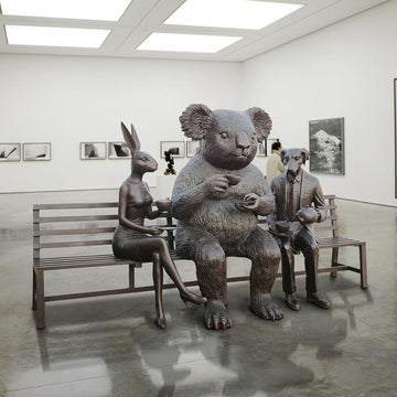The Koala Bear Bench of Friendship (Bronze Sculpture)