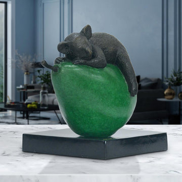 Koalas Will Pear for a Greener Life (Bronze Sculpture, Miniature)