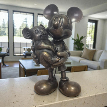 Mickey Loves Koalas (Bronze Sculpture, Miniature Collection)