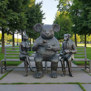 The Koala Bear Bench of Friendship (Bronze Sculpture)