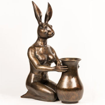 Flower Rabbit (Bronze Sculpture)