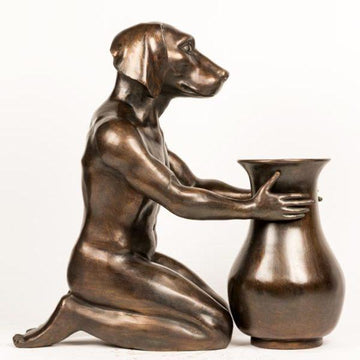 Flower Dog (Bronze Sculpture)