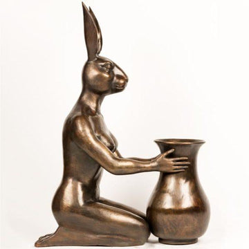 Flower Rabbit (Bronze Sculpture)