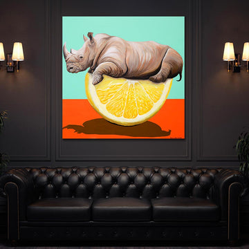 Lemon Rhino (Original Painting)