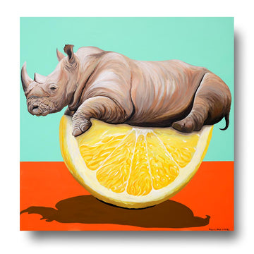 Lemon Rhino (Original Painting)