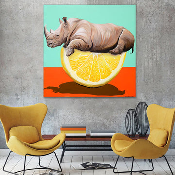 Lemon Rhino (Original Painting)