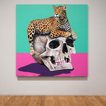 Leopard and skull (Original Painting)
