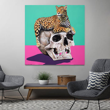 Leopard and skull (Original Painting)
